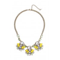 Mint Lemonade Crystal Encrusted Statement Necklace